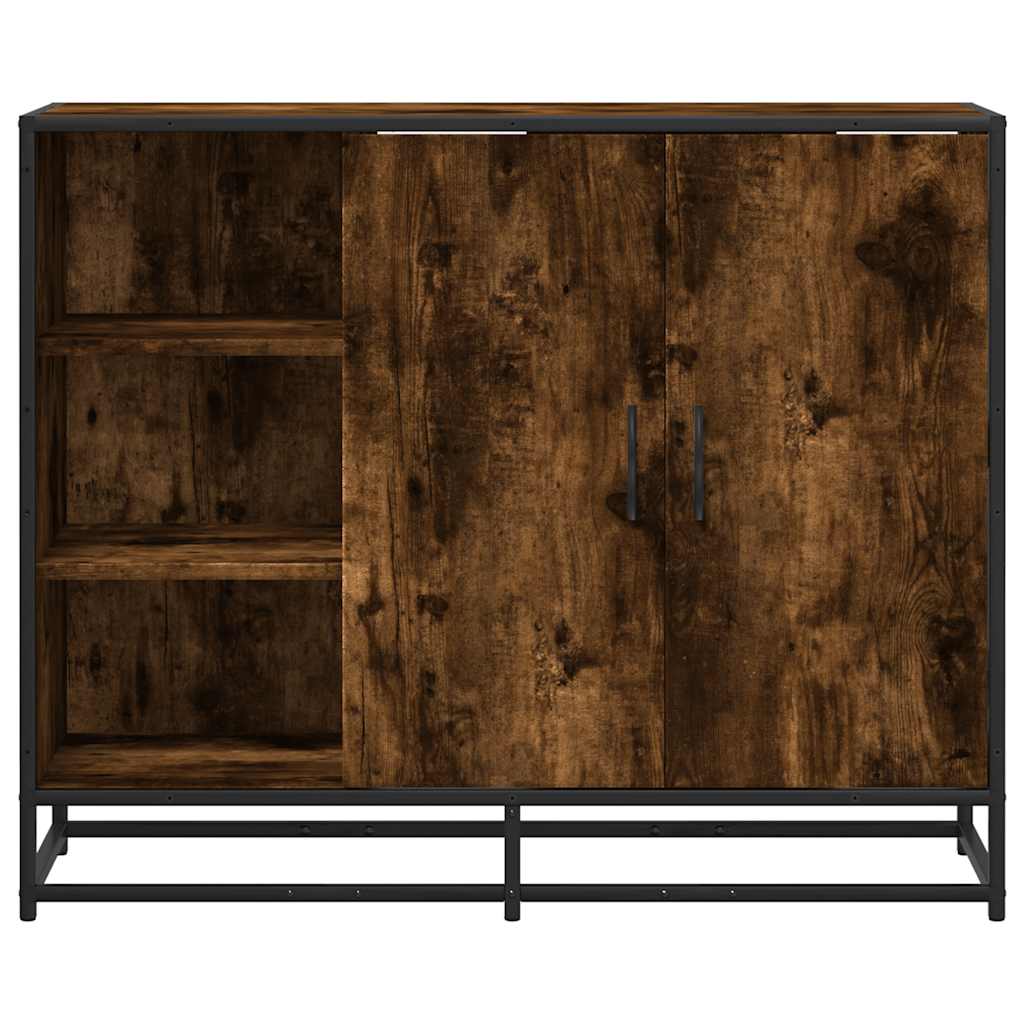 Komoda dimljeni hrast 92x35x76 cm konstruirano drvo