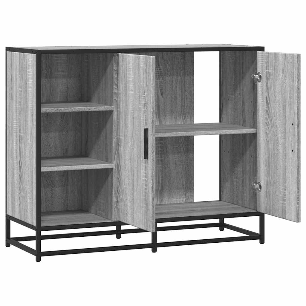 Komoda Siva Sonoma 92x35x76 cm Konstruirano drvo