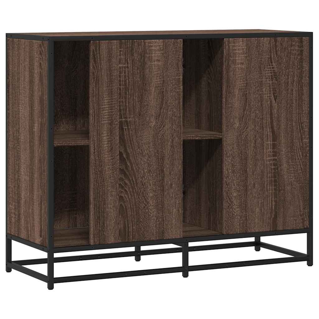 Komoda smeđi hrast 92x35x76 cm izrađeno drvo