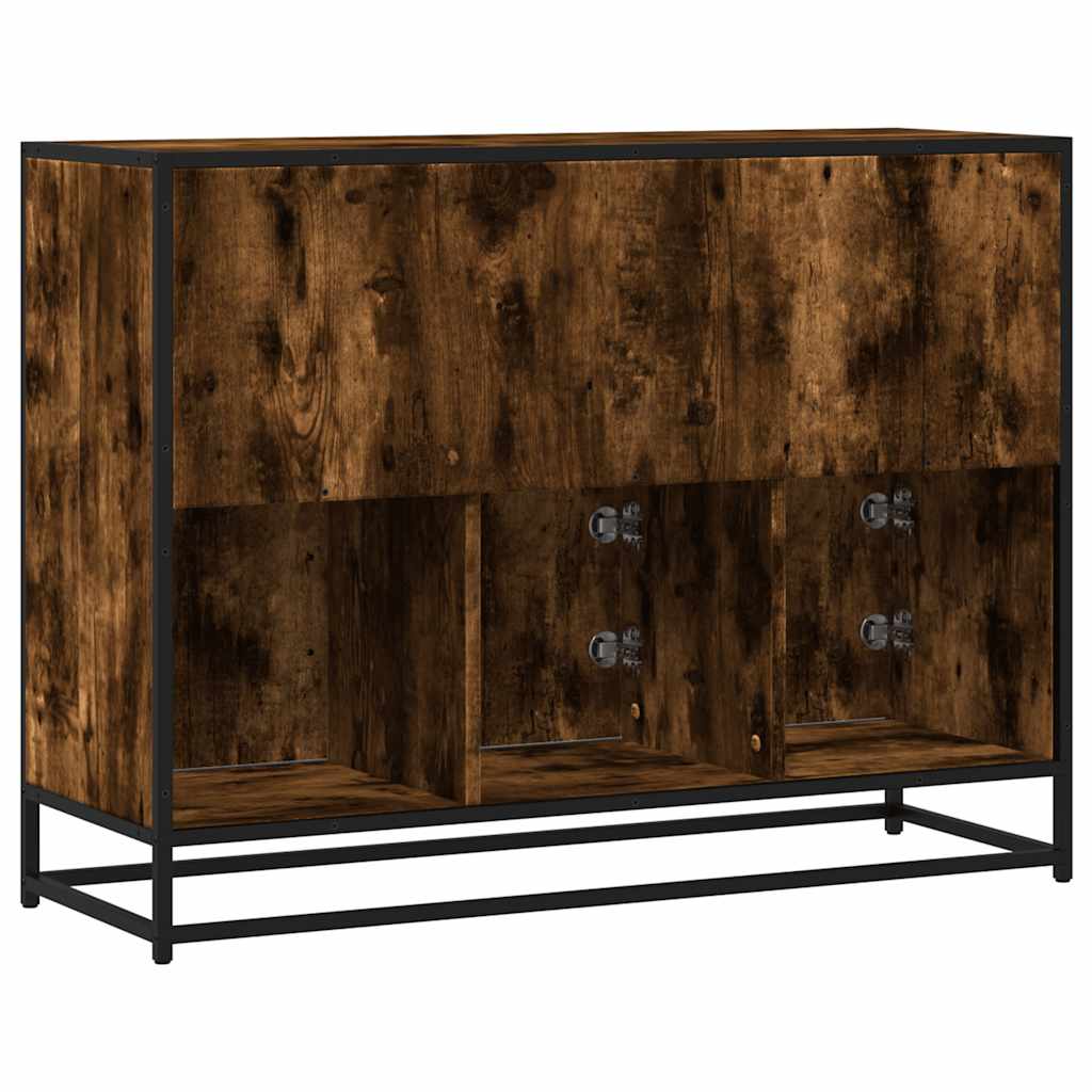 Komoda dimljeni hrast 100x35x76 cm konstruirano drvo