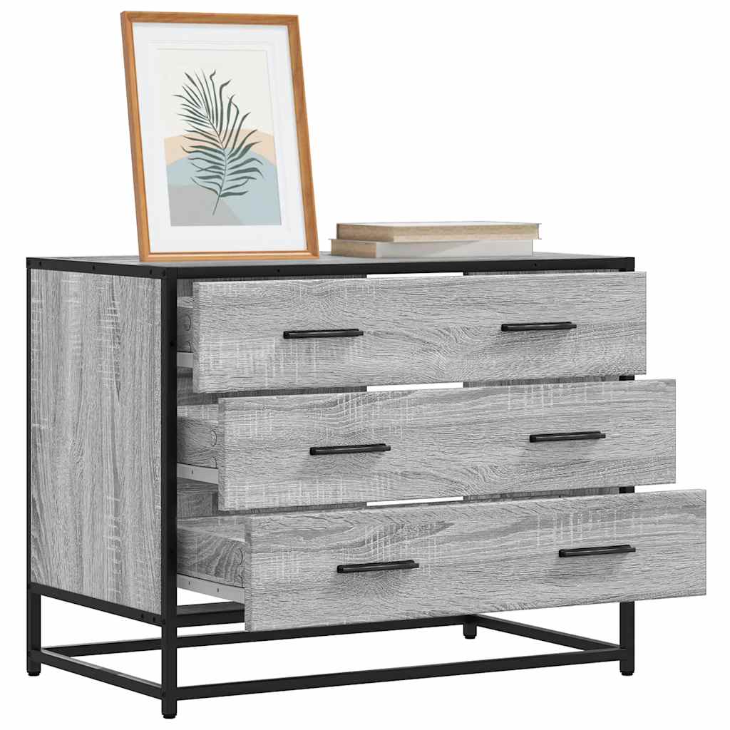 Ormarić s ladicama Siva Sonoma 70x41x56 cm Konstruirano drvo