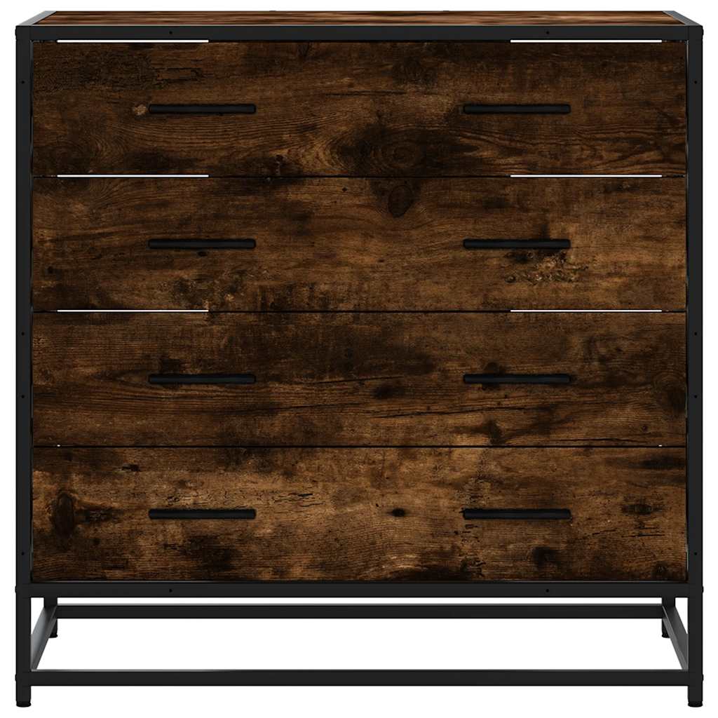 Ormar s ladicama dimljeni hrast 70x41x70 cm konstruirano drvo