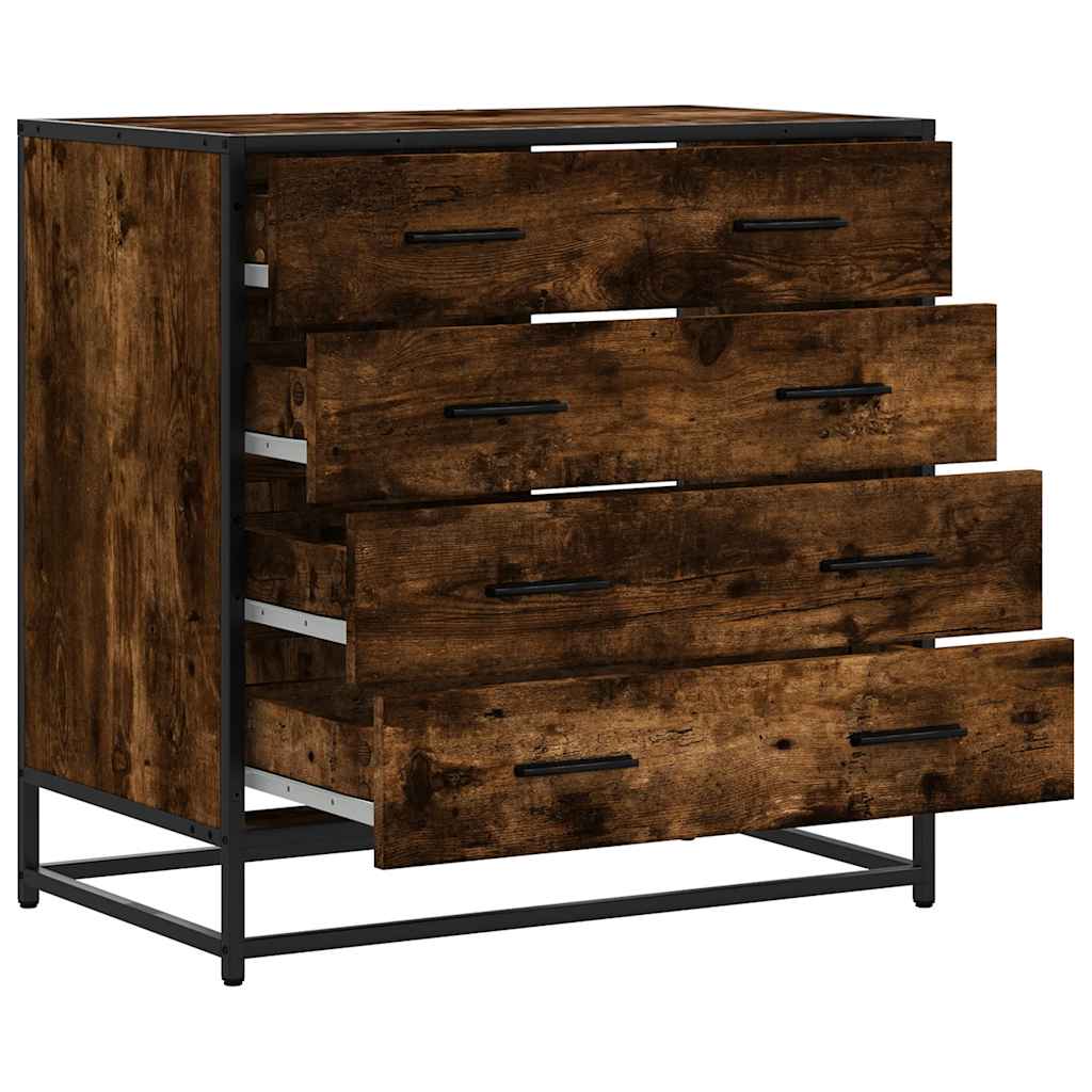 Ormar s ladicama dimljeni hrast 70x41x70 cm konstruirano drvo