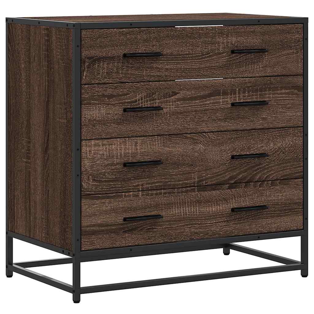 Ormar s ladicama smeđi hrast 70x41x70 cm izrađeno drvo