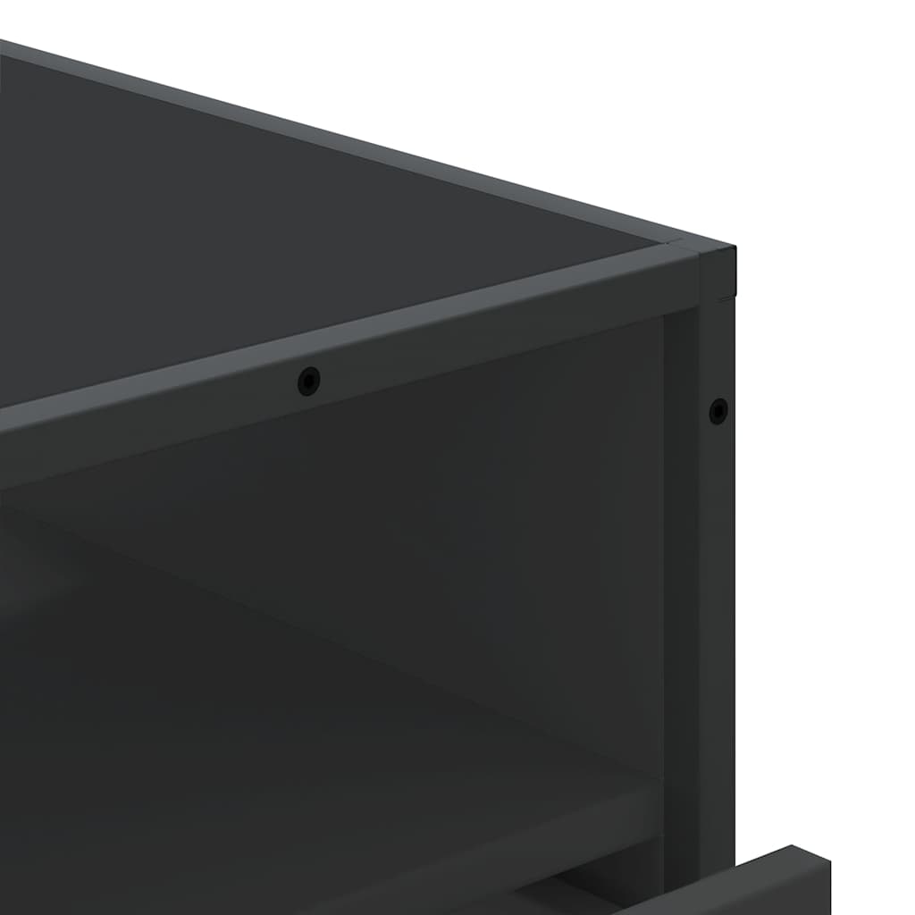 Ormar s ladicama crni 70x41x70 cm izrađeno drvo