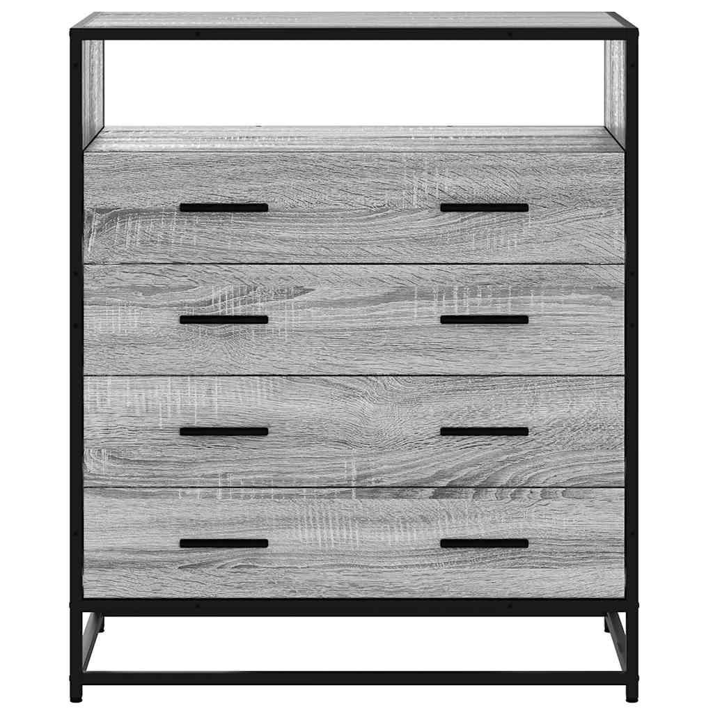 Ormarić s ladicama Sivi Sonoma 70x41x83,5 cm Konstruirano drvo