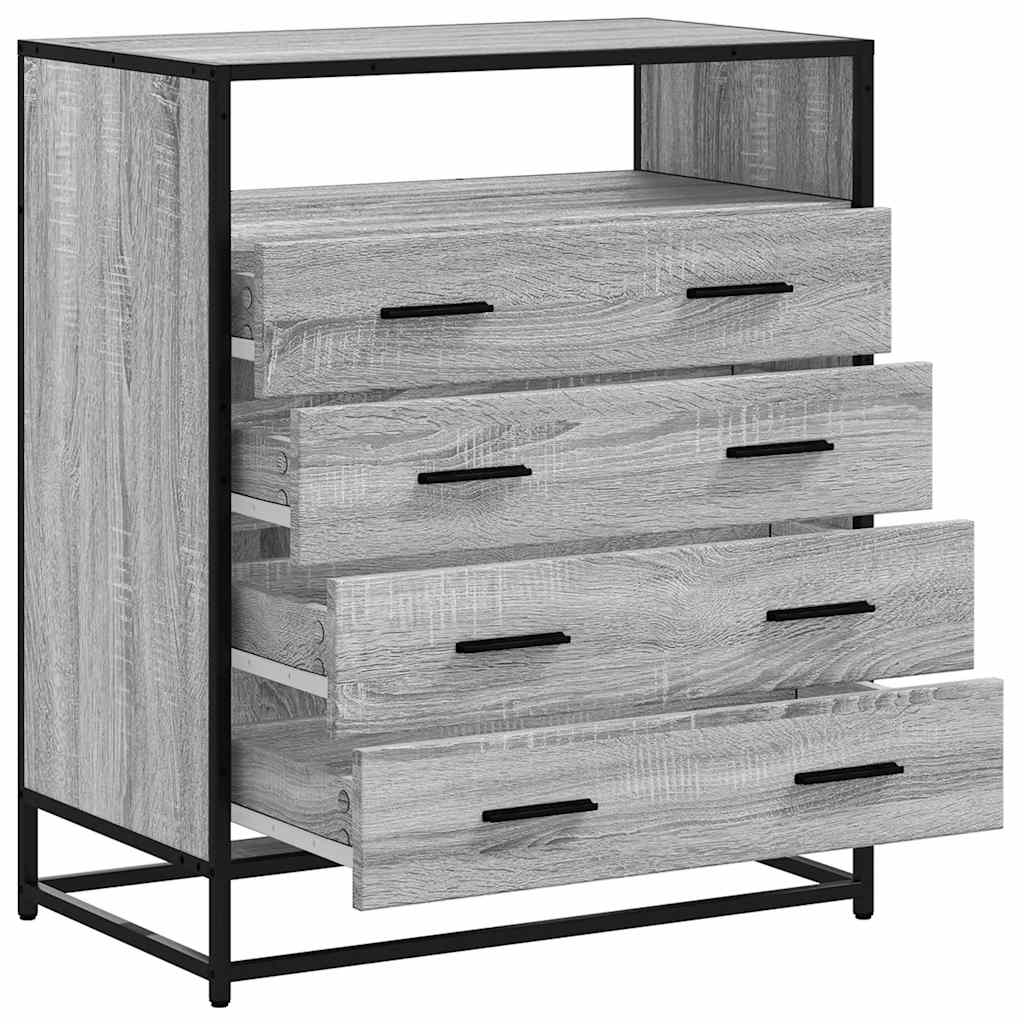 Ormarić s ladicama Sivi Sonoma 70x41x83,5 cm Konstruirano drvo