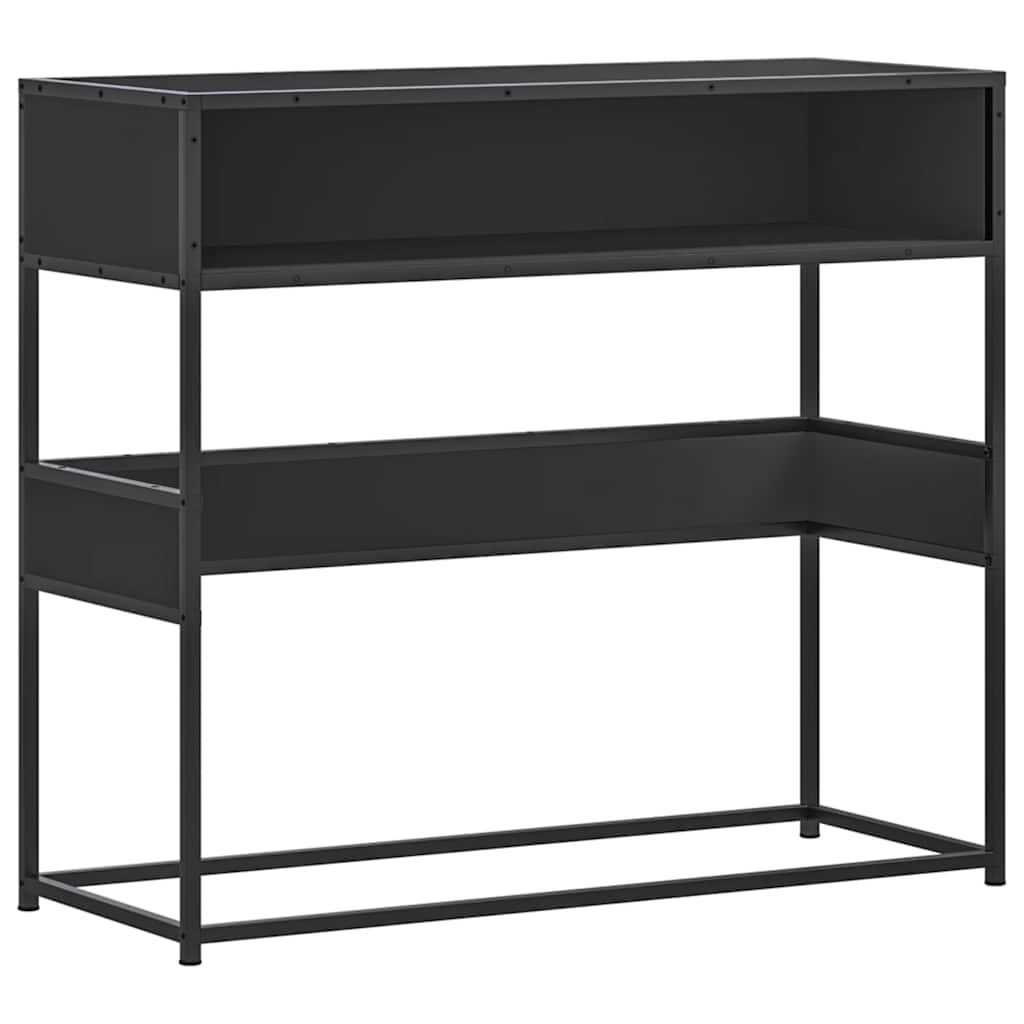 konzolni stol crni 90x35x80 cm konstruirano drvo