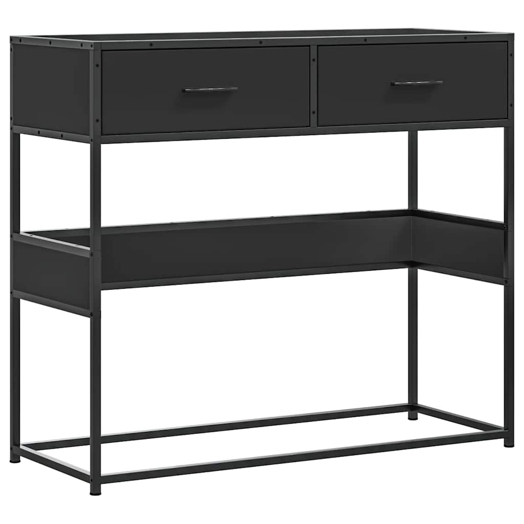 konzolni stol crni 90x35x80 cm konstruirano drvo