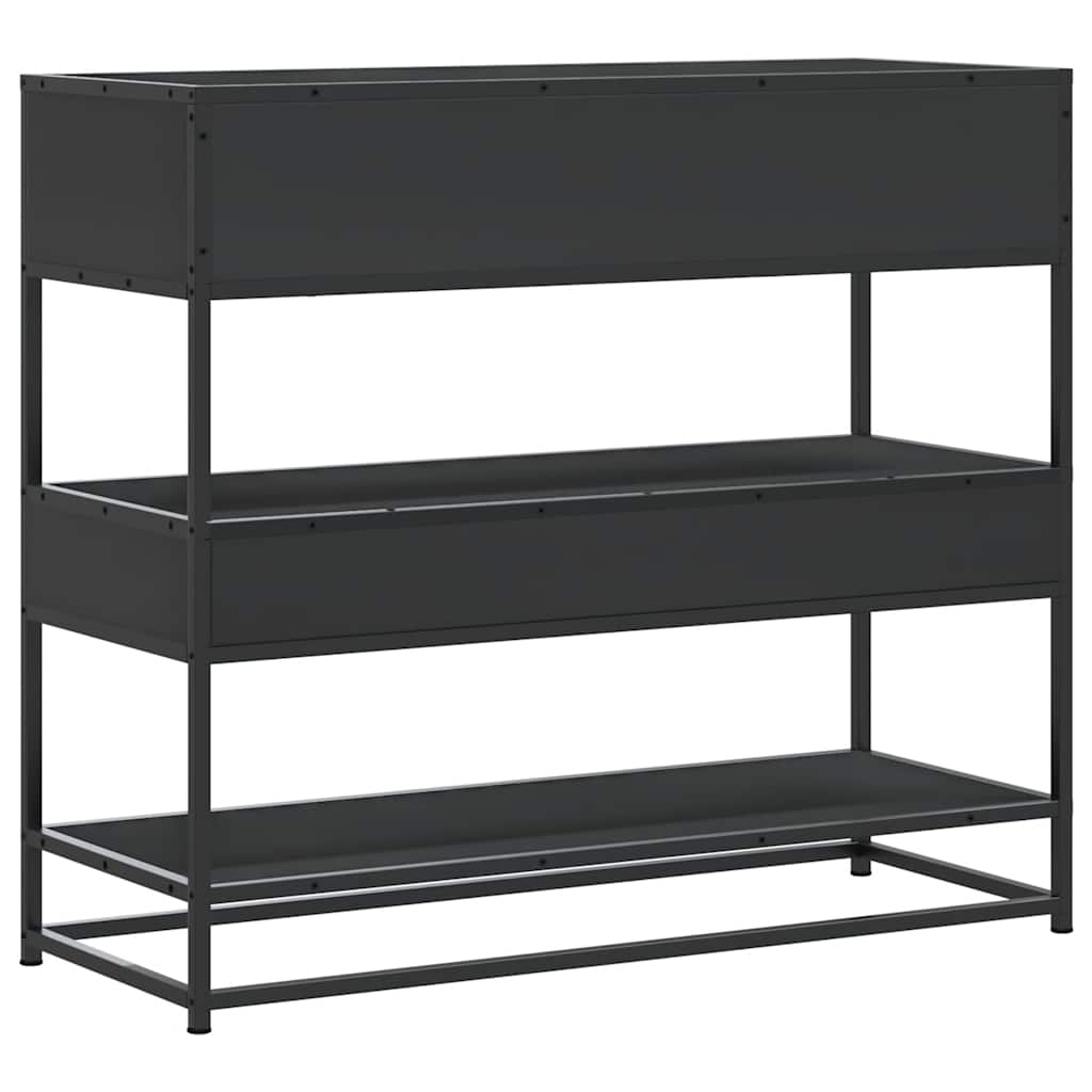 konzolni stol crni 90x35x80 cm konstruirano drvo