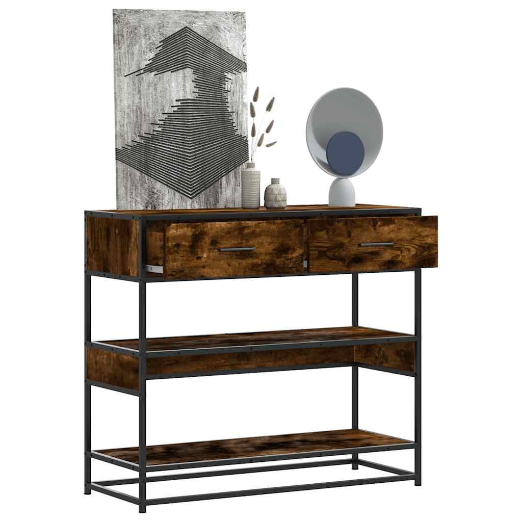 Konzolni stol boja hrasta 90x35x80 cm konstruirano drvo