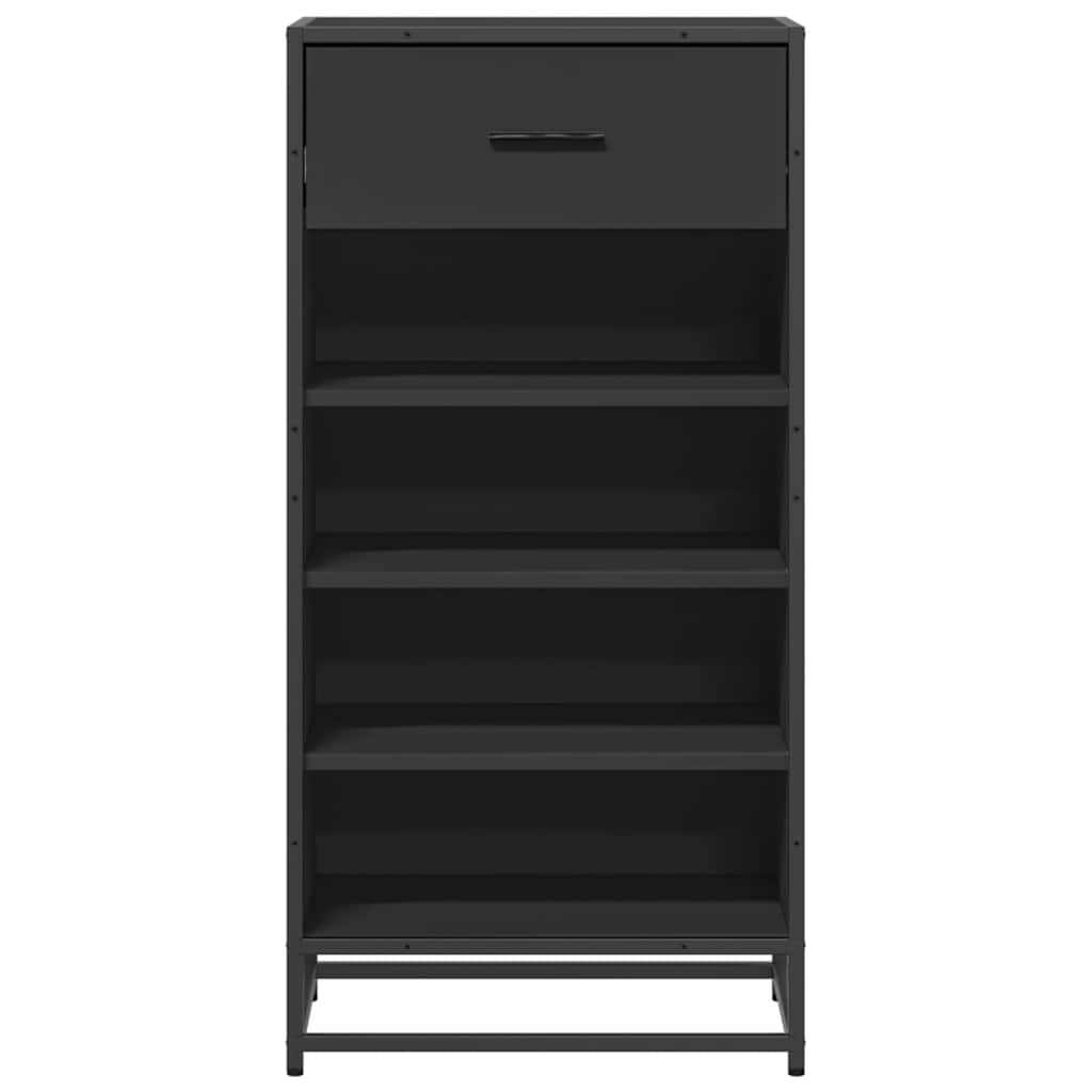 Stalak za cipele crni 48x38x97,5 cm izrađeno drvo