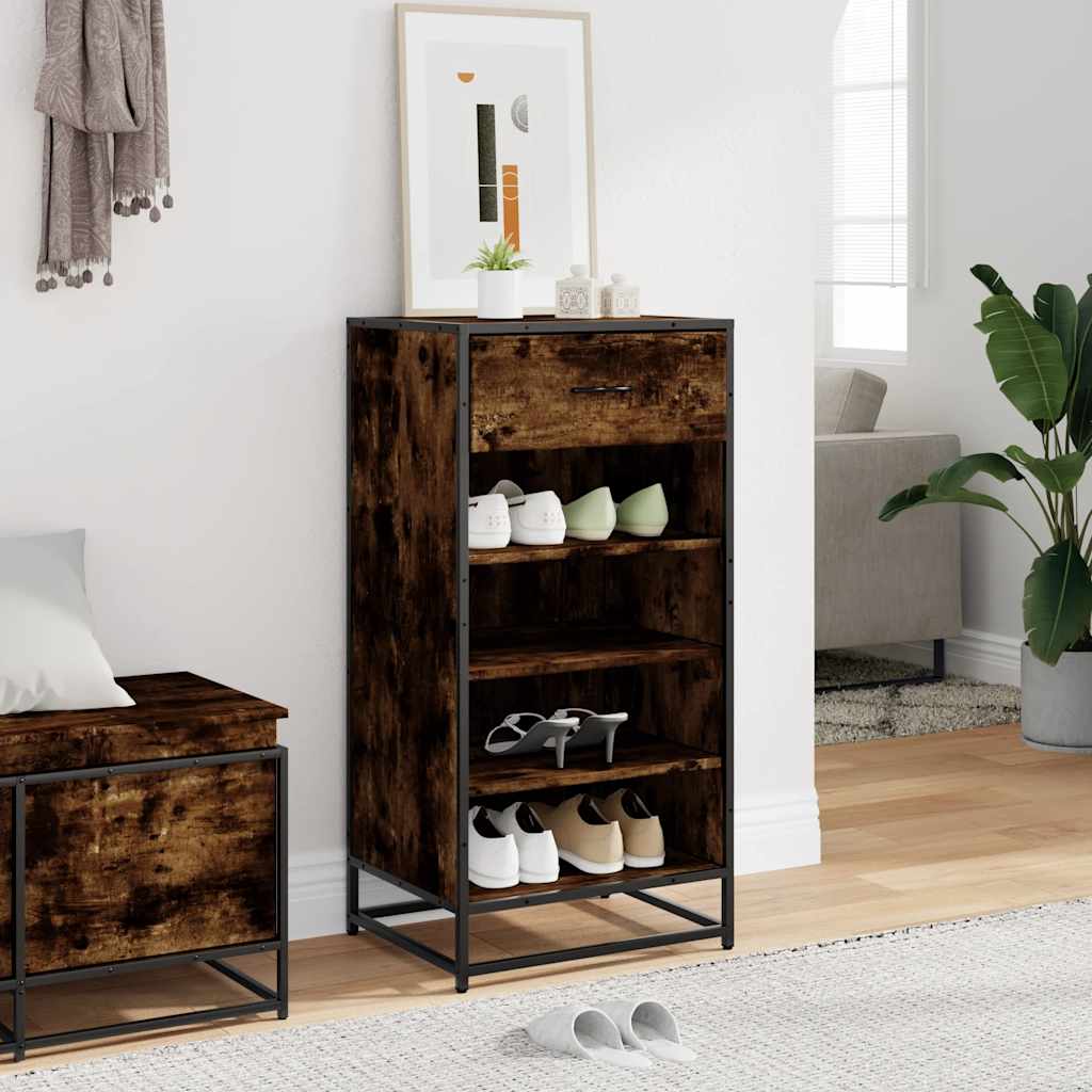 Stalak za cipele boja hrasta 48x38x97,5 cm konstruirano drvo