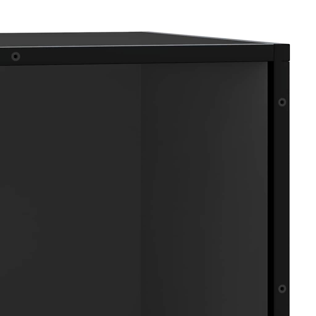 Klupa za cipele crna 80x40x53,5 cm od drveta i metala