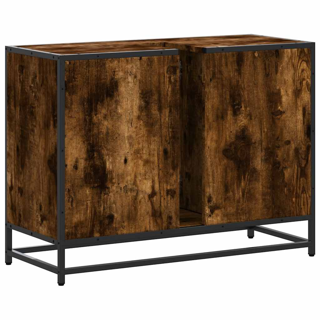 Kupaonski ormarić za umivaonik boja hrasta 80x33x60 cm drveni