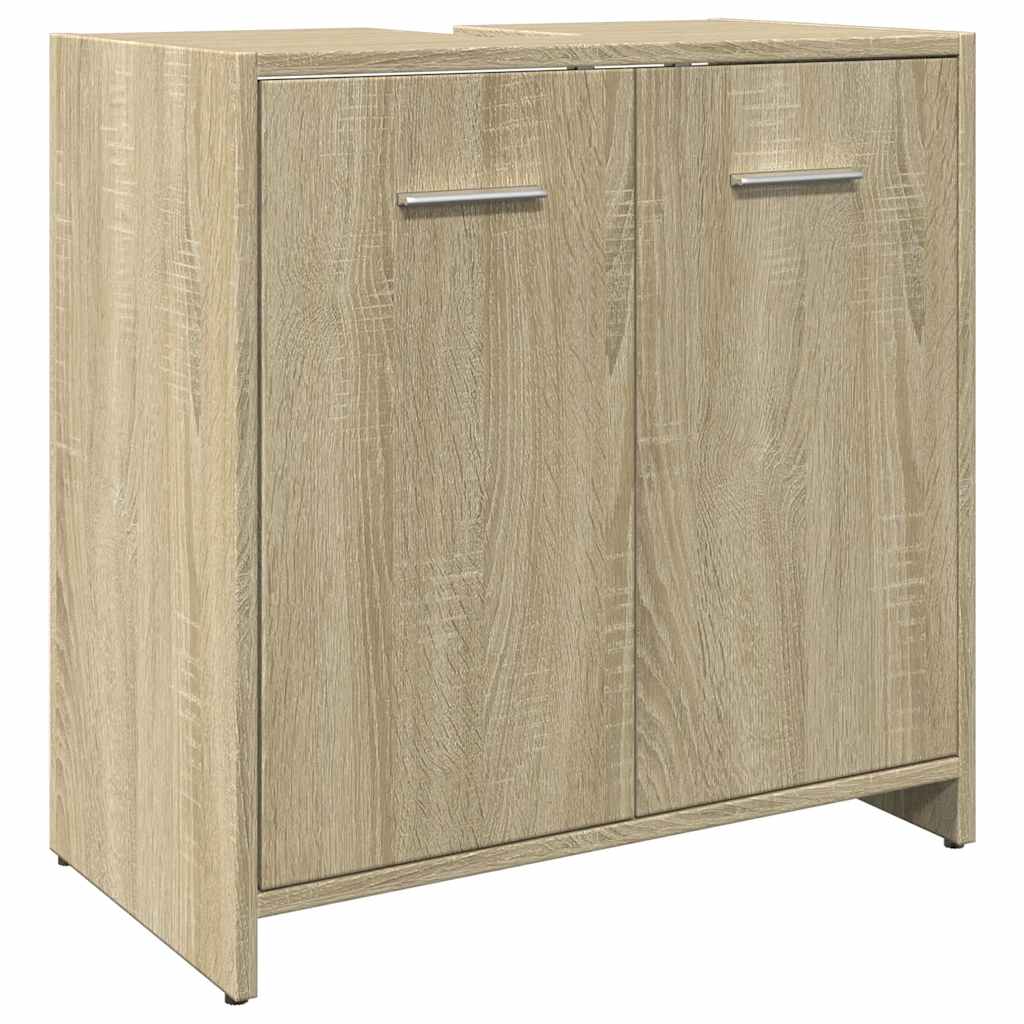 Ormarić za umivaonik boja hrasta 60x33x60 cm konstruirano drvo Smeđa