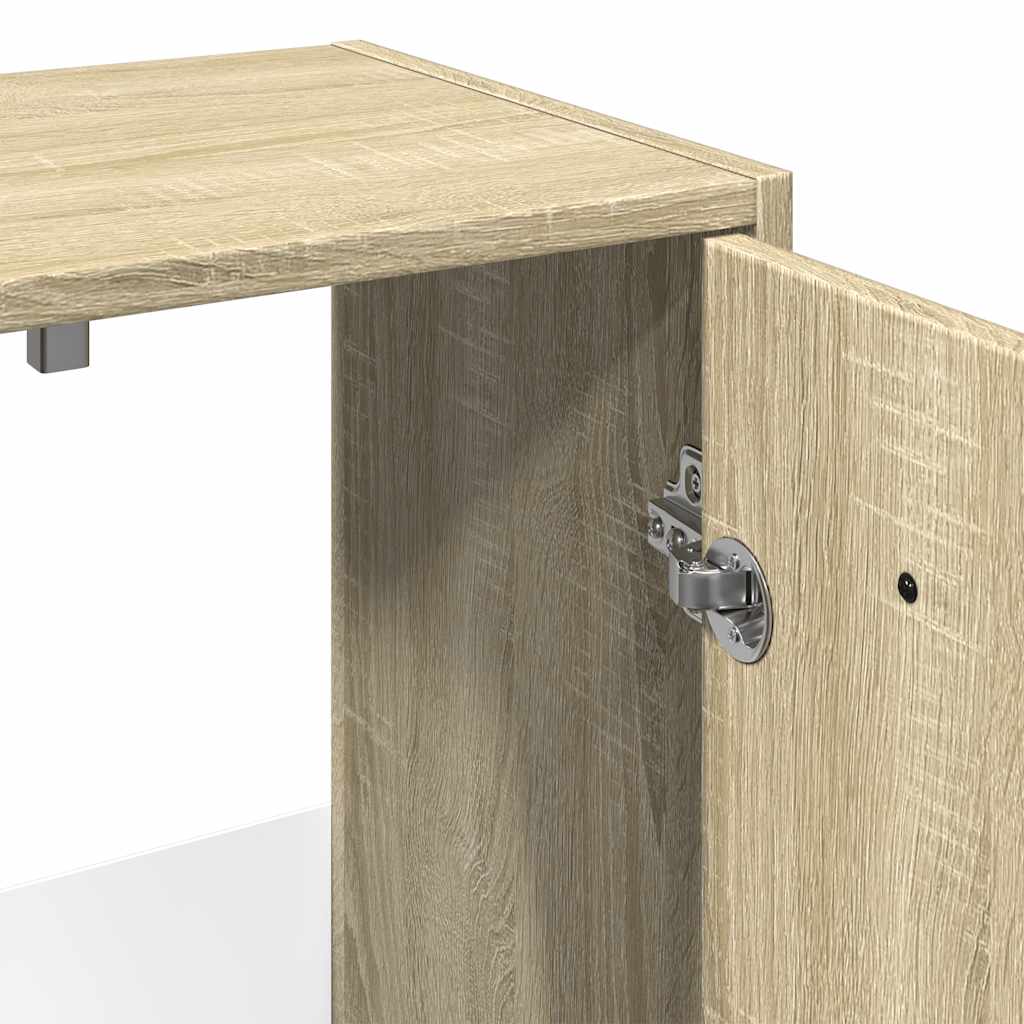 Ormarić za umivaonik boja hrasta 60x33x60 cm konstruirano drvo Smeđa