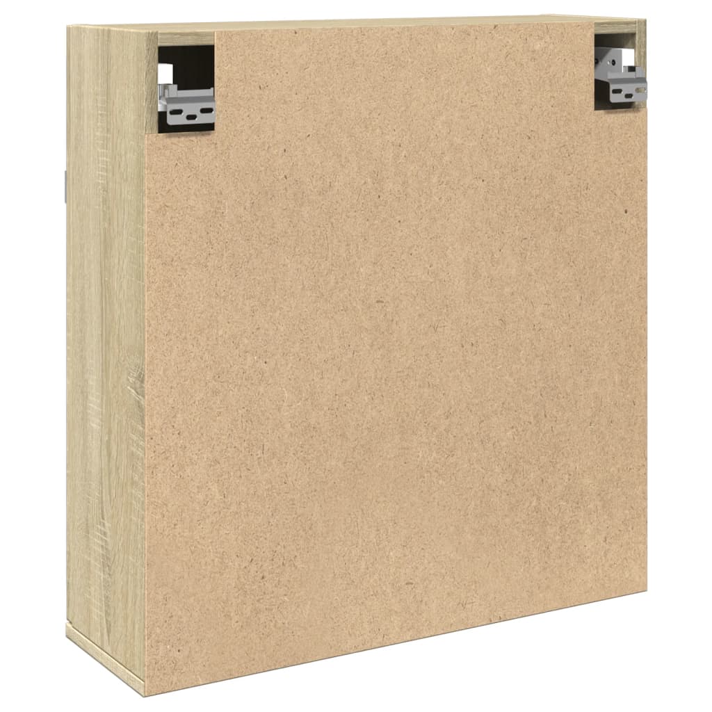 Kupaonski ormarić s ogledalom boja hrasta 64,5x20x66,5 cm drvo
