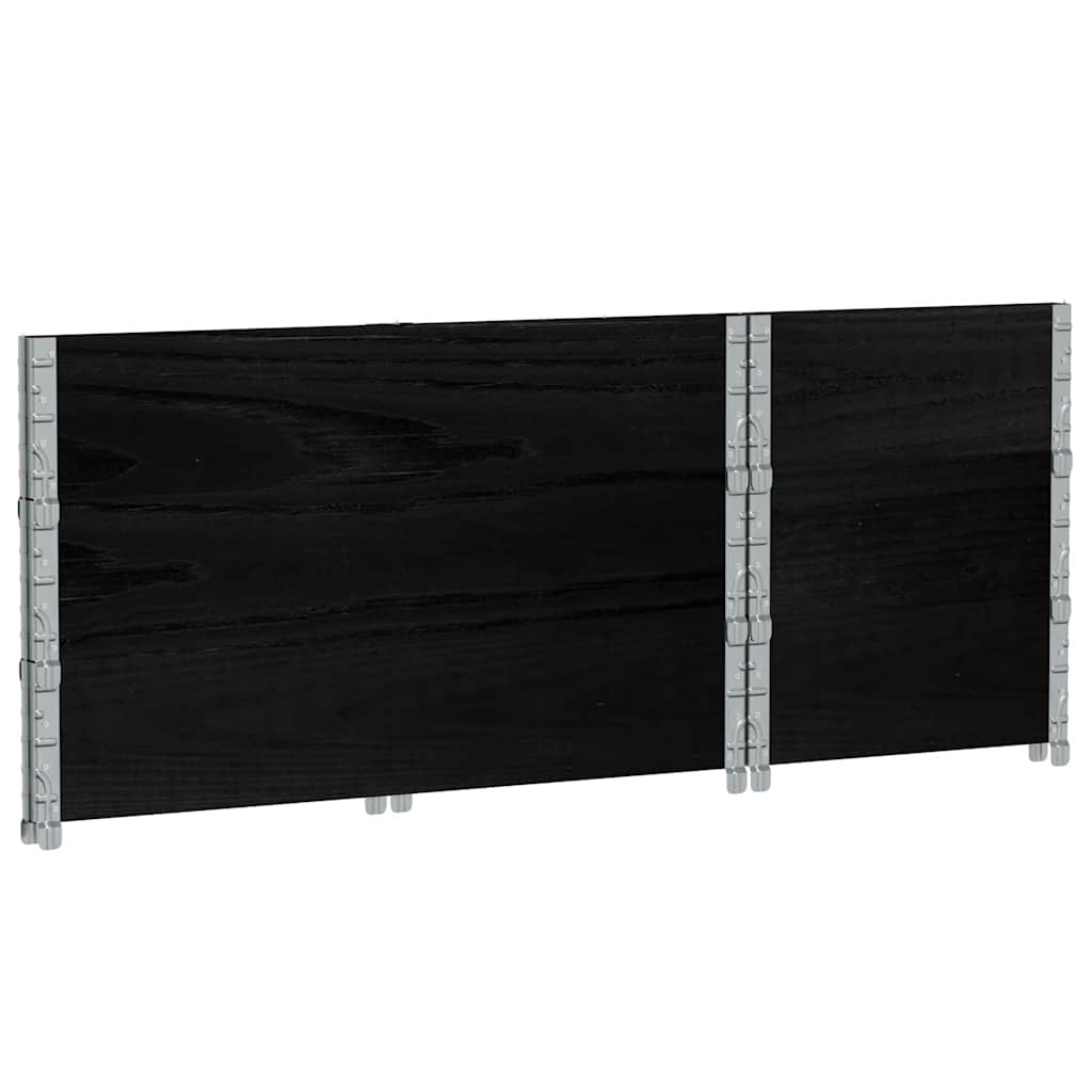 Okviri za palete 3 kom crni 100 x 50 cm od masivne borovine
