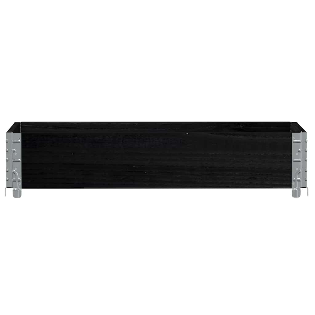Vrtna sadilica crna 100x50 cm od masivne borovine