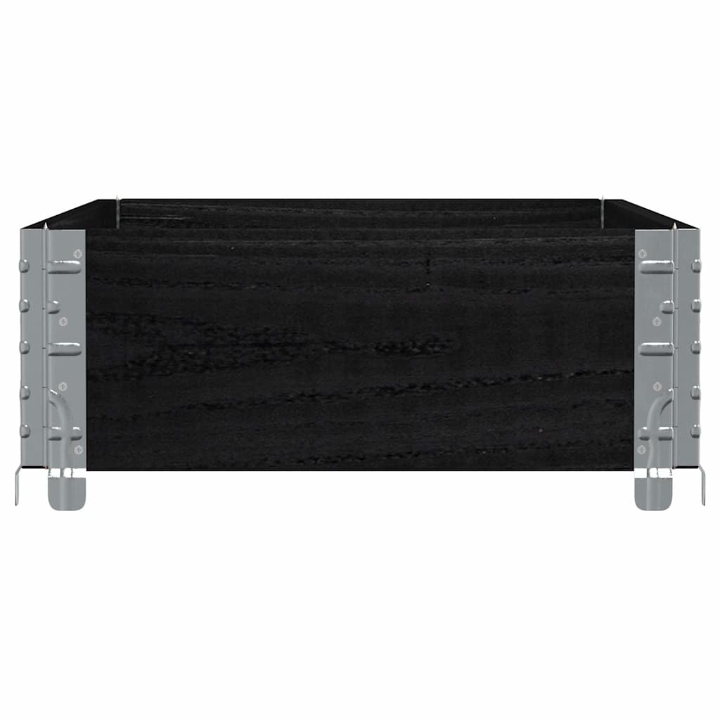 Vrtna sadilica crna 100x50 cm od masivne borovine