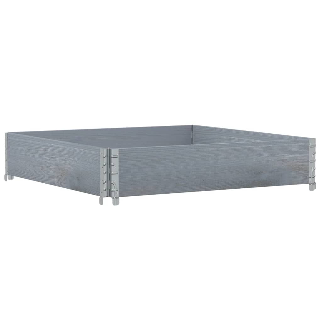 Vrtna sadilica siva 100x100 cm od masivne borovine