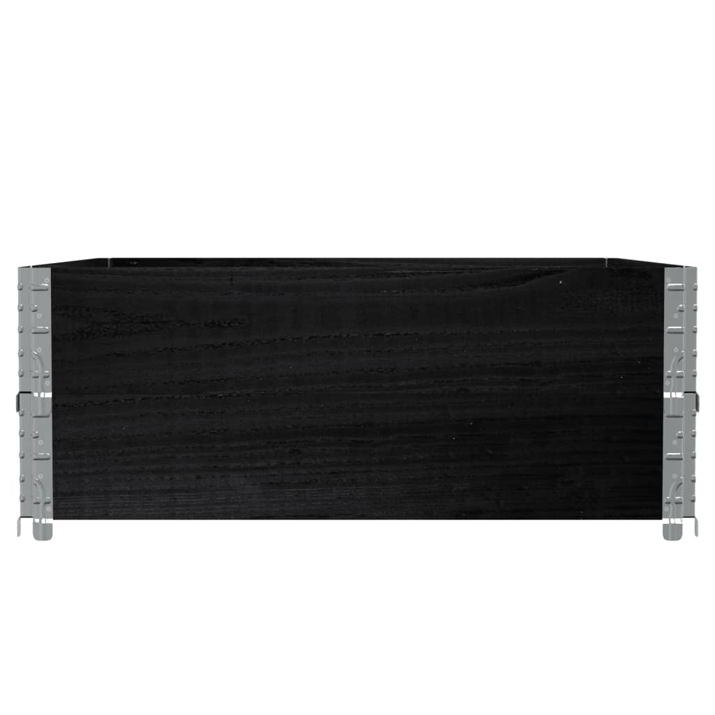 Vrtna sadilica crna 100x100 cm od masivne borovine