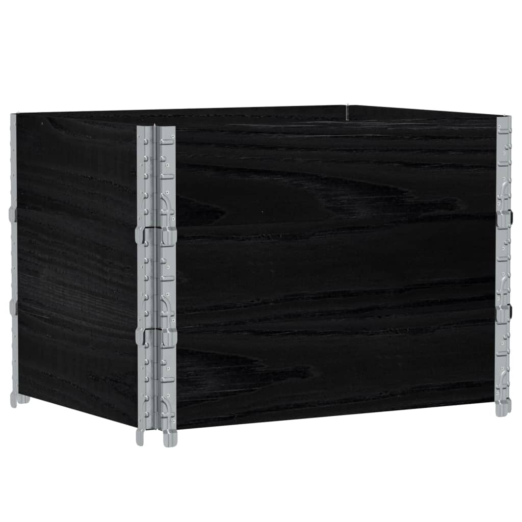 Vrtna sadilica crna 80x60 cm od masivne borovine