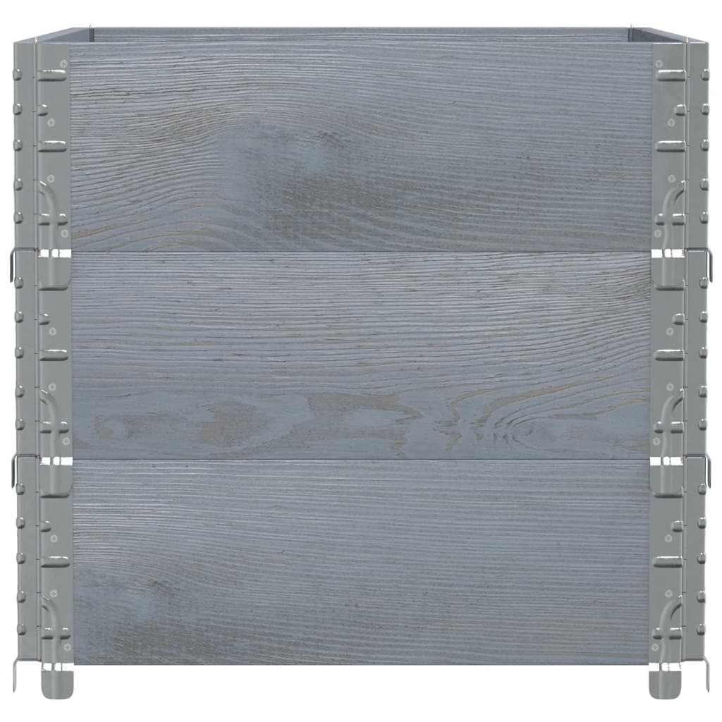Vrtna sadilica siva 80x60 cm od masivne borovine