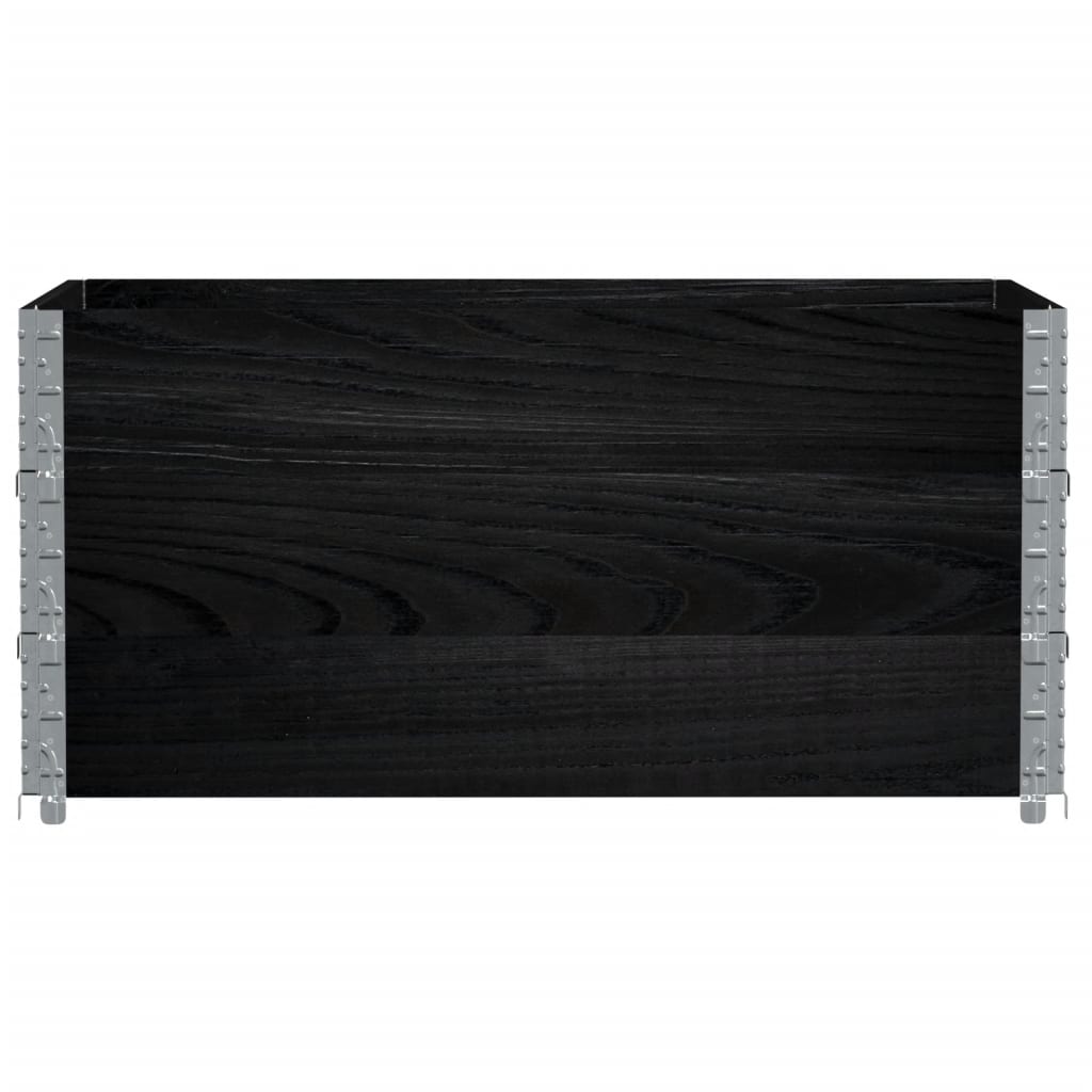 Vrtni sadilica crna 120 x 80 cm od masivne borovine