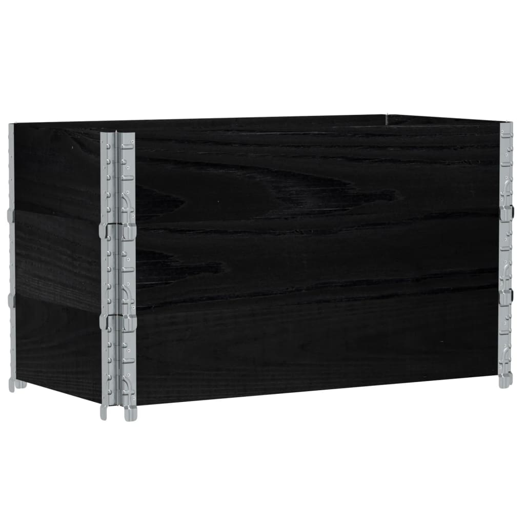 Vrtna sadilica crna 100x50 cm od masivne borovine