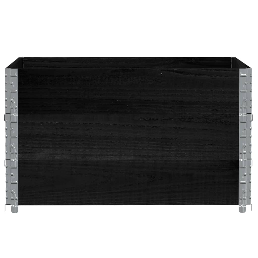 Vrtna sadilica crna 100x100 cm od masivne borovine