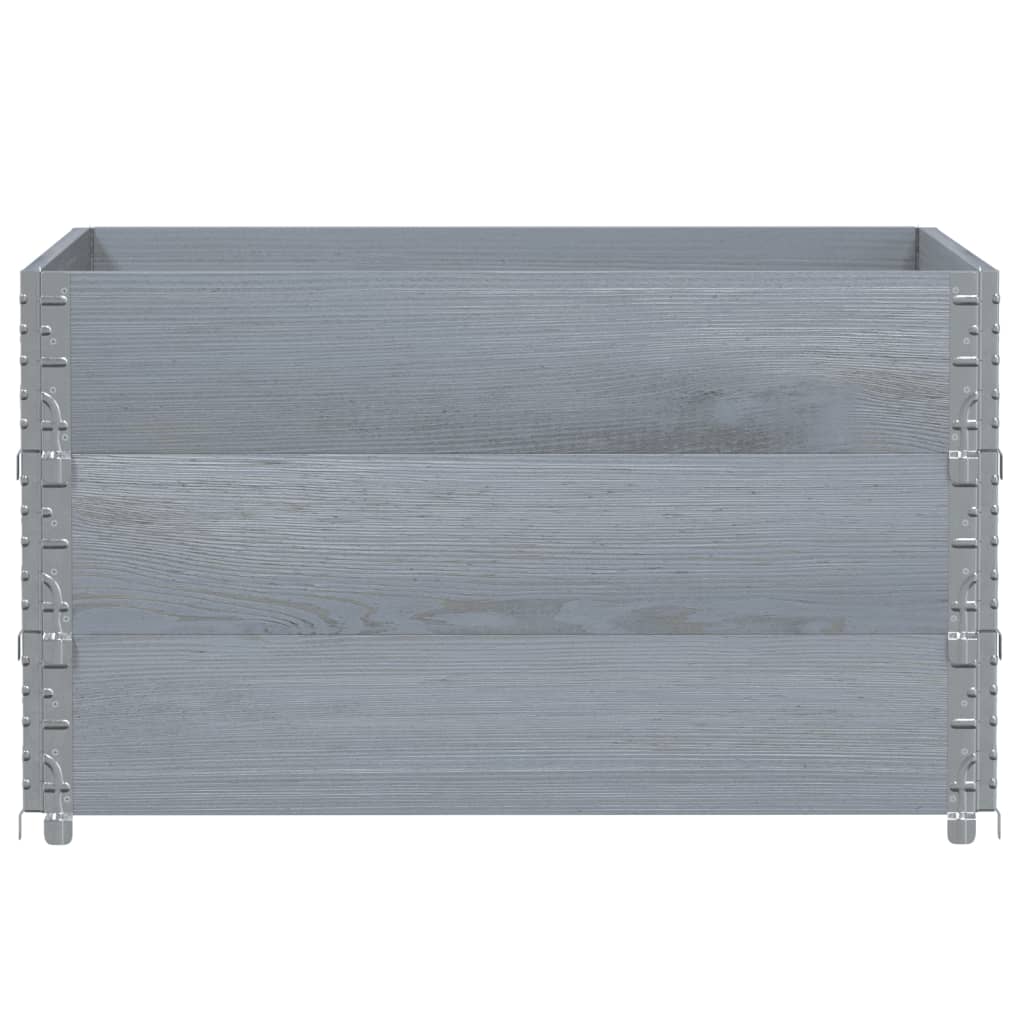 Vrtna sadilica siva 100x100 cm od masivne borovine