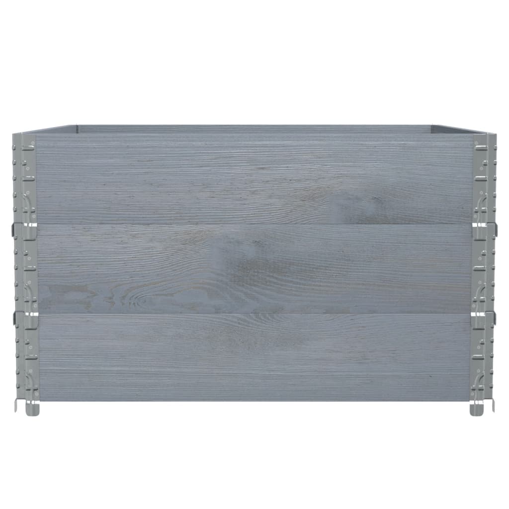 Vrtna sadilica siva 100x100 cm od masivne borovine