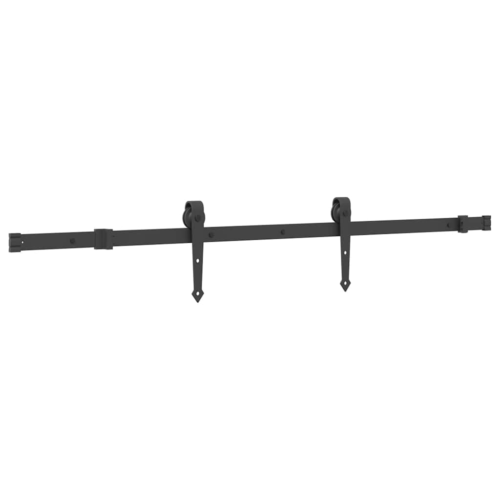 Pribor za klizna vrata 152,5 cm čelični crni