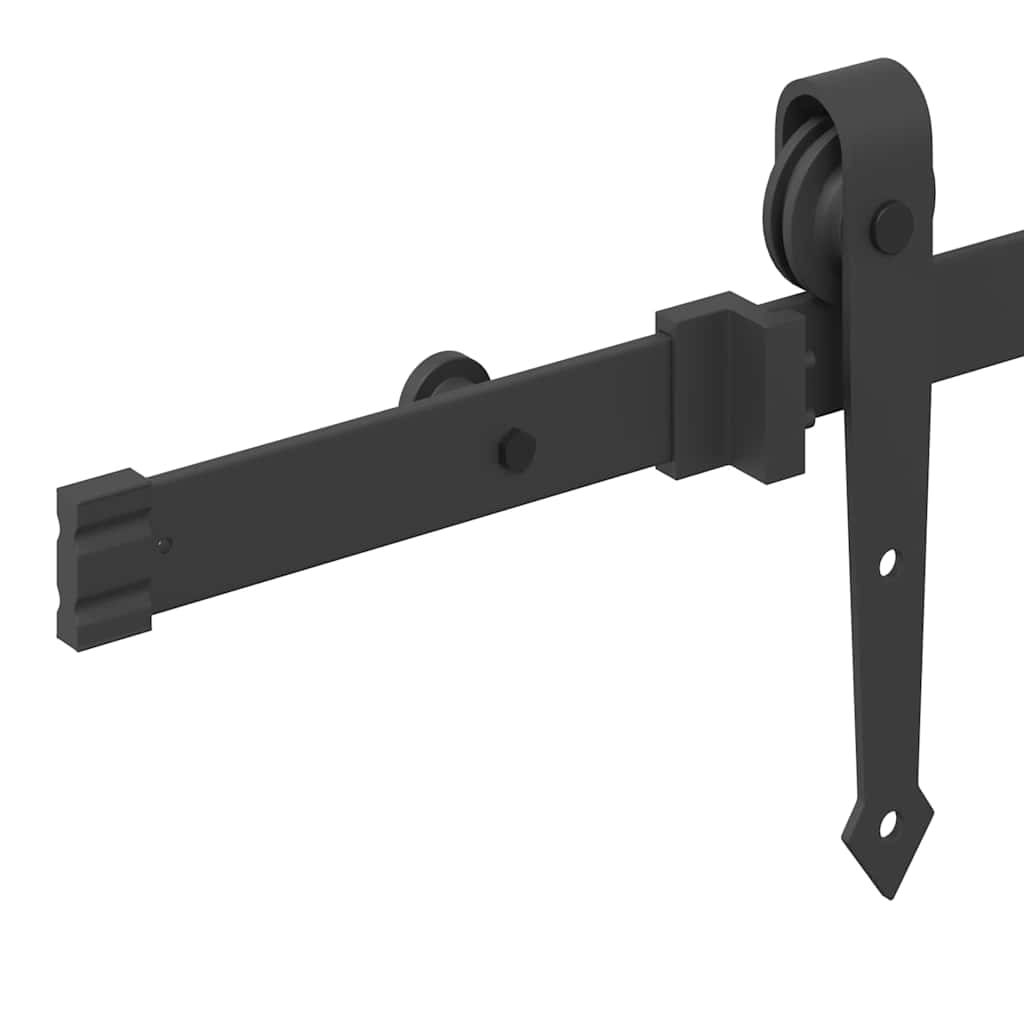 Pribor za klizna vrata 152,5 cm čelični crni