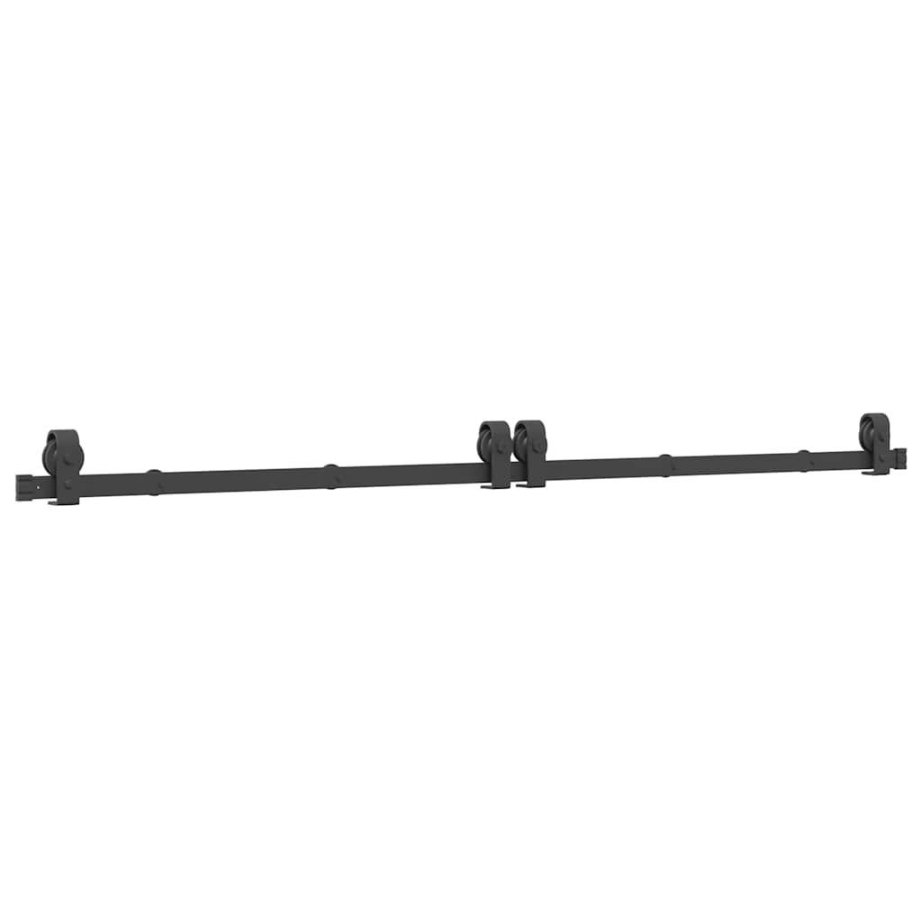 Pribor za klizna vrata 200 cm čelični crni