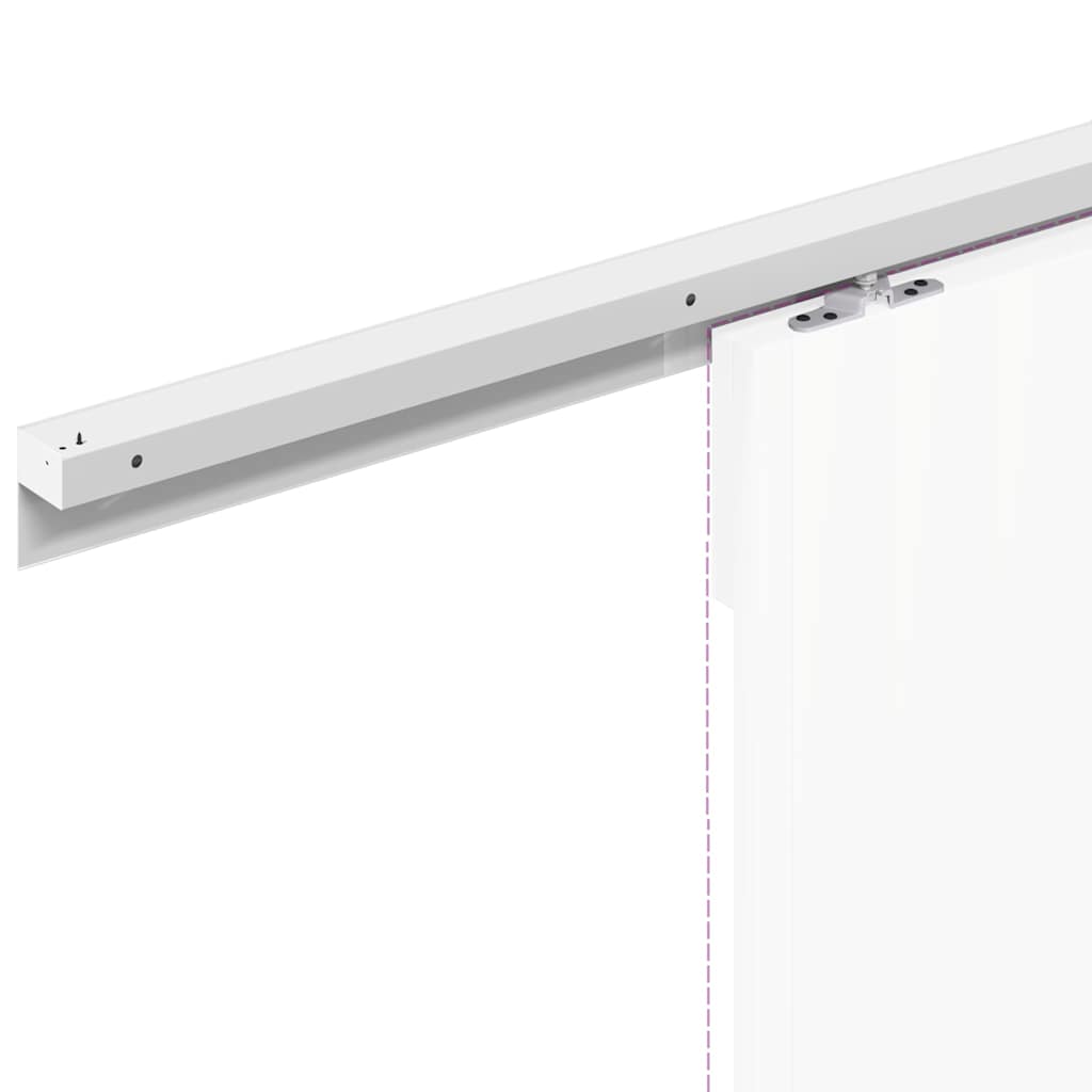 Pribor za klizna vrata 183 cm od aluminijske legure srebrna