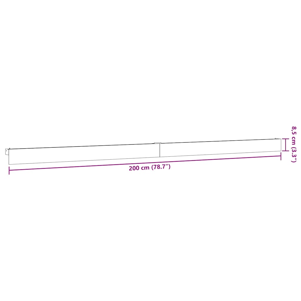 Pribor za klizna vrata 200 cm od aluminijske legure srebrna