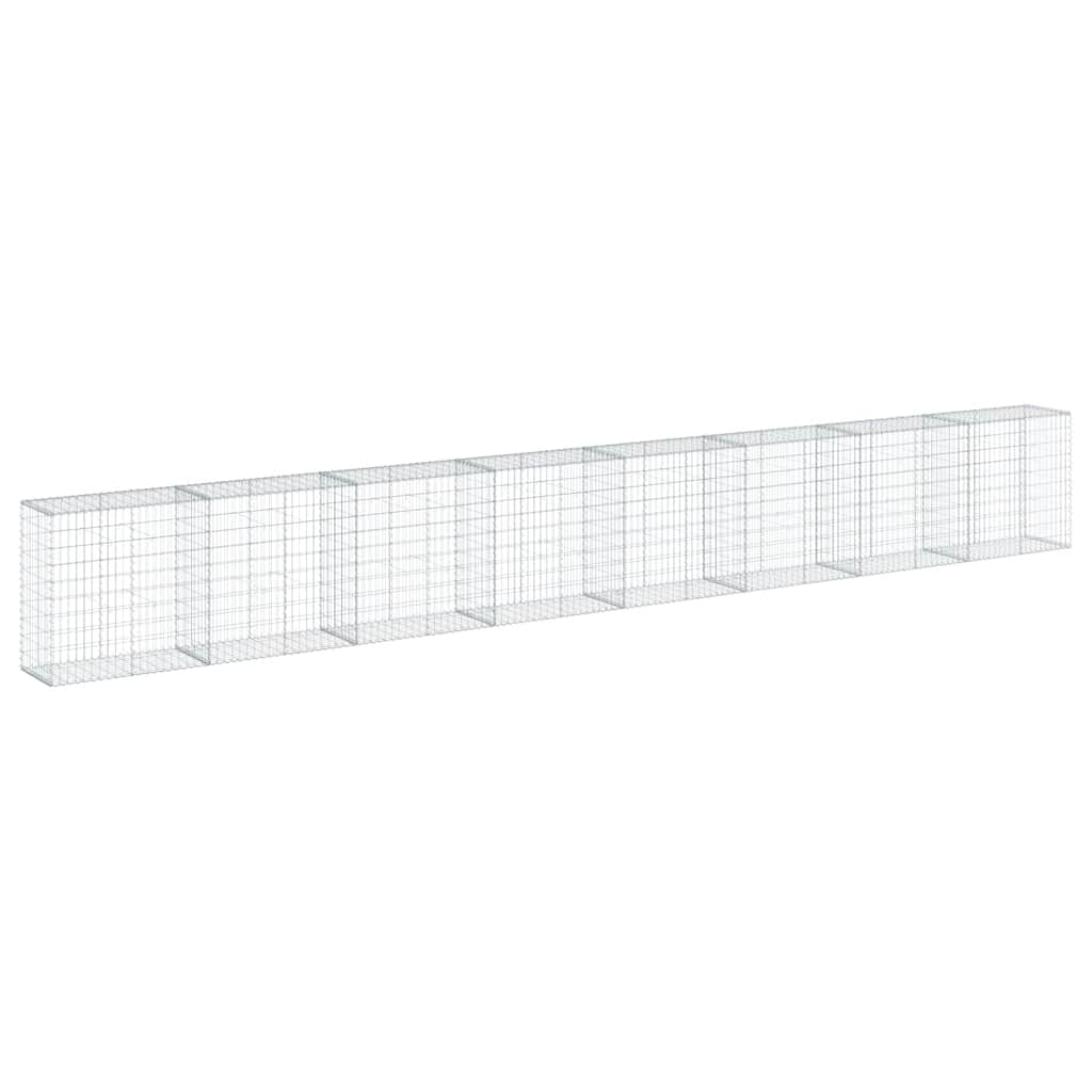 Gabionska košara s poklopcem 800x50x100 cm pocinčano željezo
