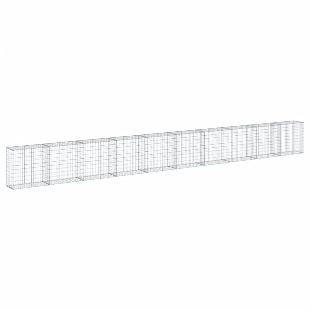 Gabionska košara s poklopcem 1000x50x100 cm pocinčano željezo