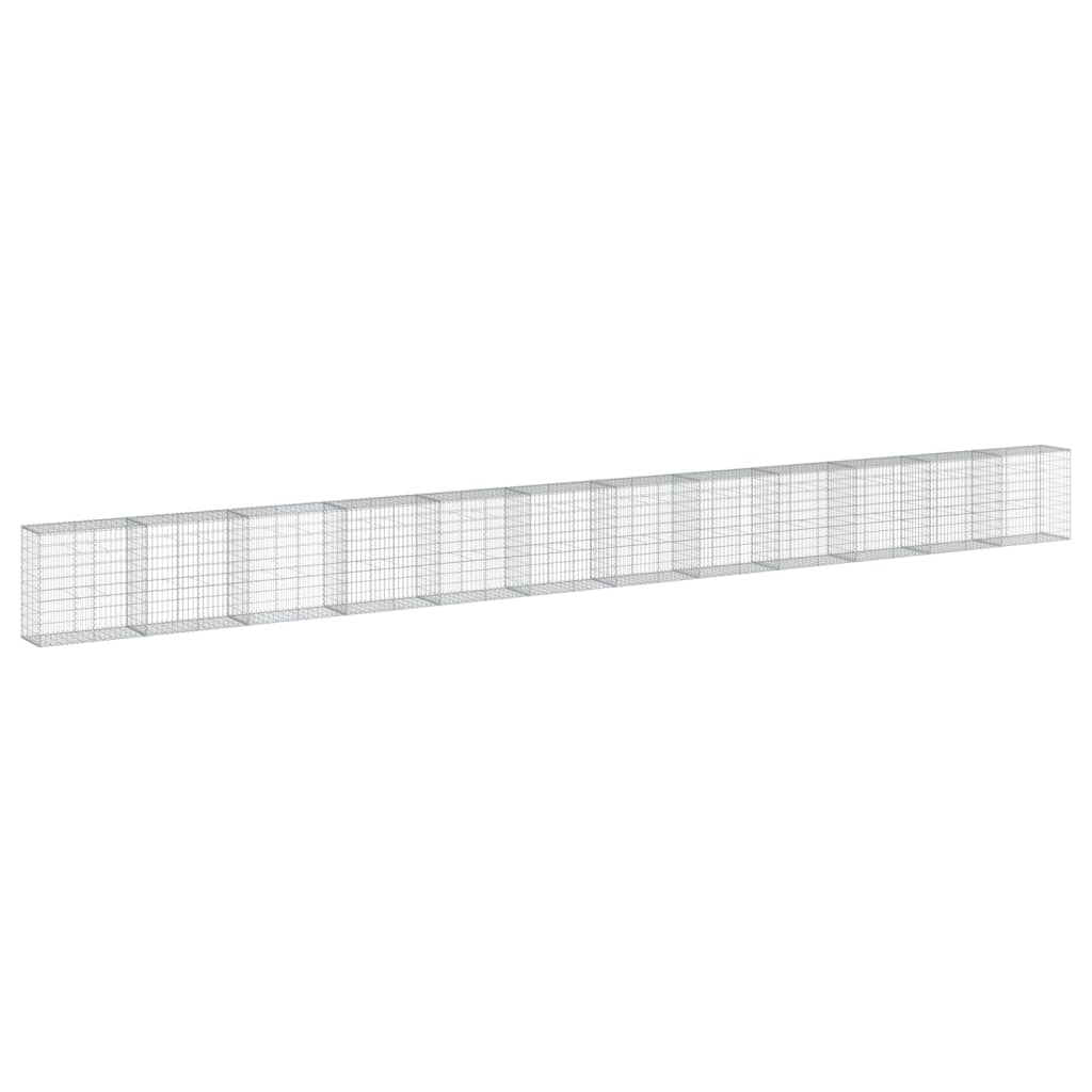 Gabionska košara s poklopcem 1200x50x100 cm pocinčano željezo