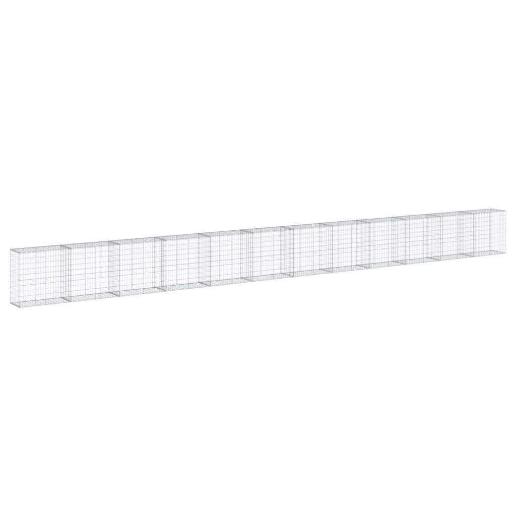 Gabionska košara s poklopcem 1200x50x100 cm pocinčano željezo