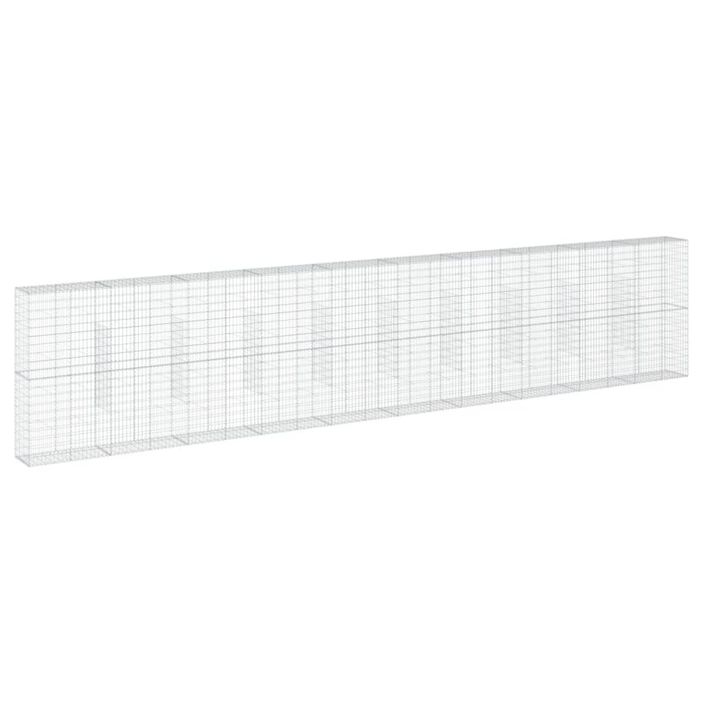 Gabionska košara s poklopcem 1000x50x200 cm pocinčano željezo