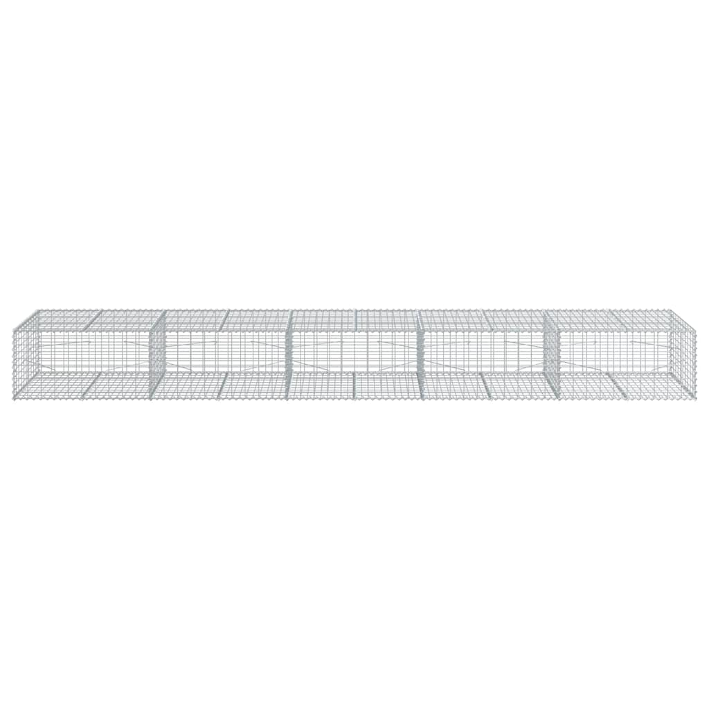 Gabionska košara s poklopcem 500x100x50 cm pocinčano željezo