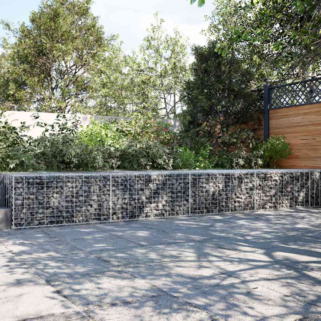 Gabionska košara s poklopcem 500x100x50 cm pocinčano željezo
