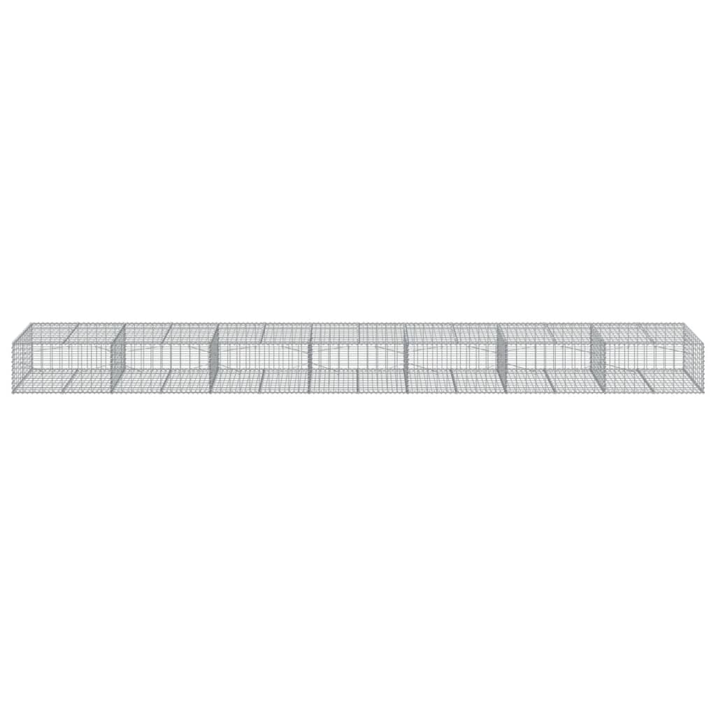 Gabionska košara s poklopcem 700x100x50 cm pocinčano željezo