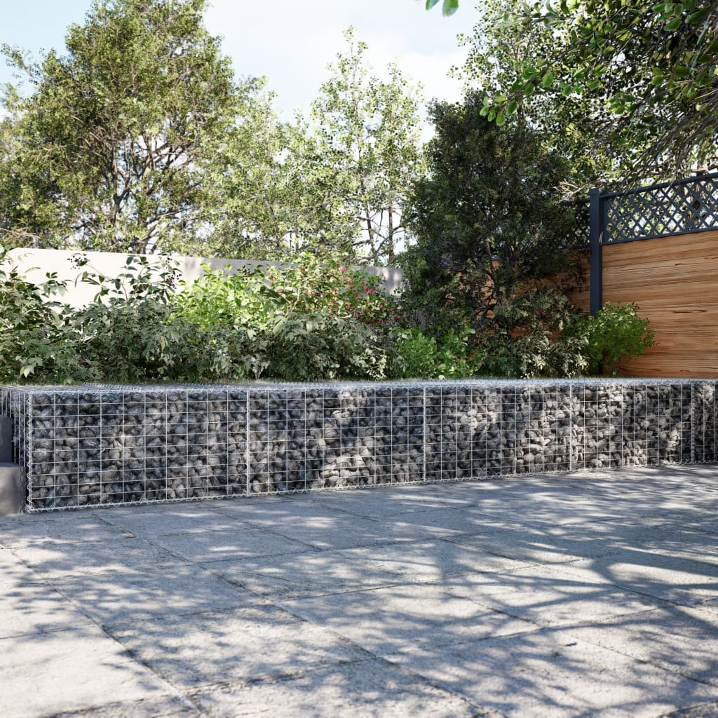 Gabionska košara s poklopcem 1000x100x50 cm pocinčano željezo