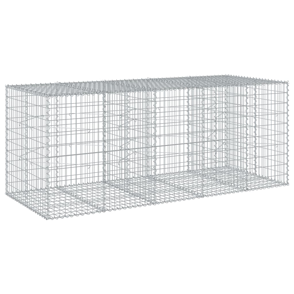 Gabionska košara s poklopcem 250x100x100 cm pocinčano željezo