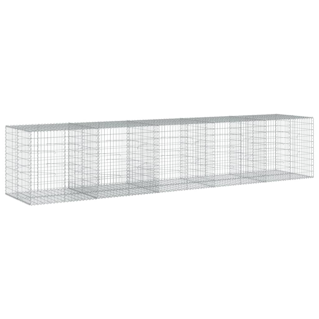 Gabionska košara s poklopcem 500x100x100 cm pocinčano željezo